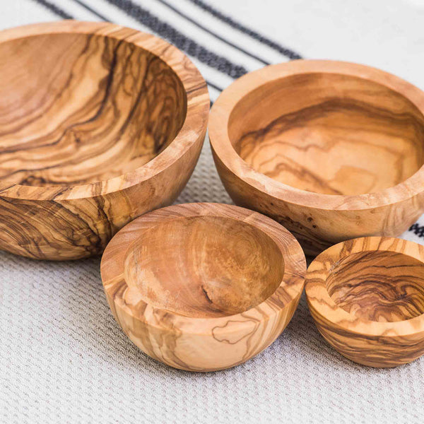 Set of Bowls  Olive Wood Nesting Bowls at BeldiNest