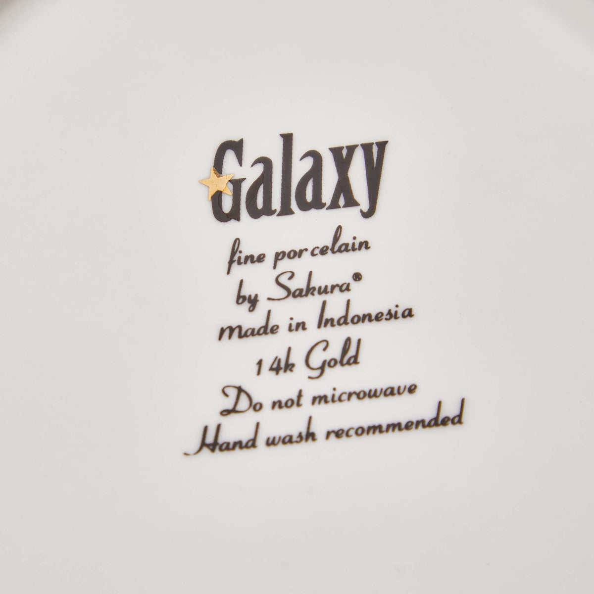 VINTAGE GOLD STAR PORCELAIN DESSERT PLATES-SET of 6