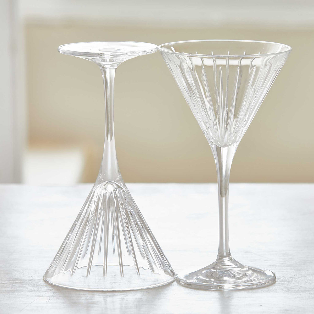 CRYSTAL MARTINI GLASSES - SET of 6