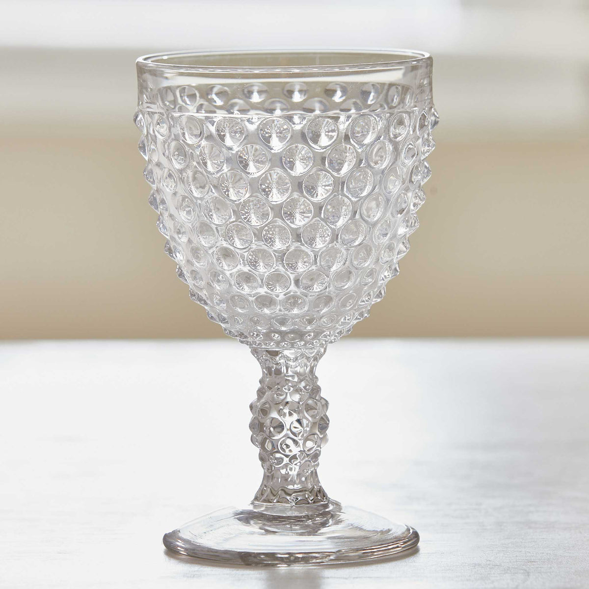 VINTAGE HOBNAIL GLASS GOBLETS