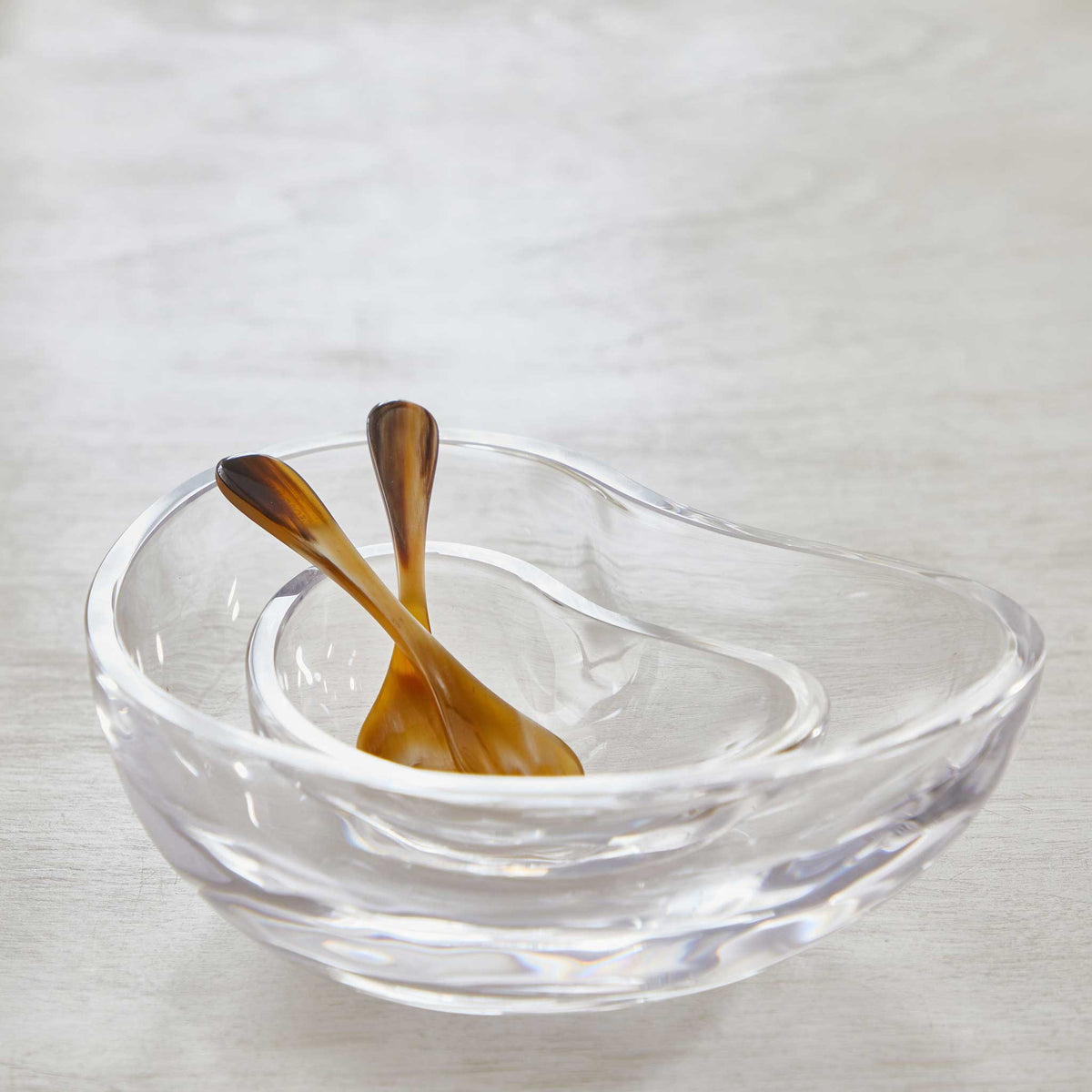 GEORG JENSEN CAVIAR DISH AND SPOONS