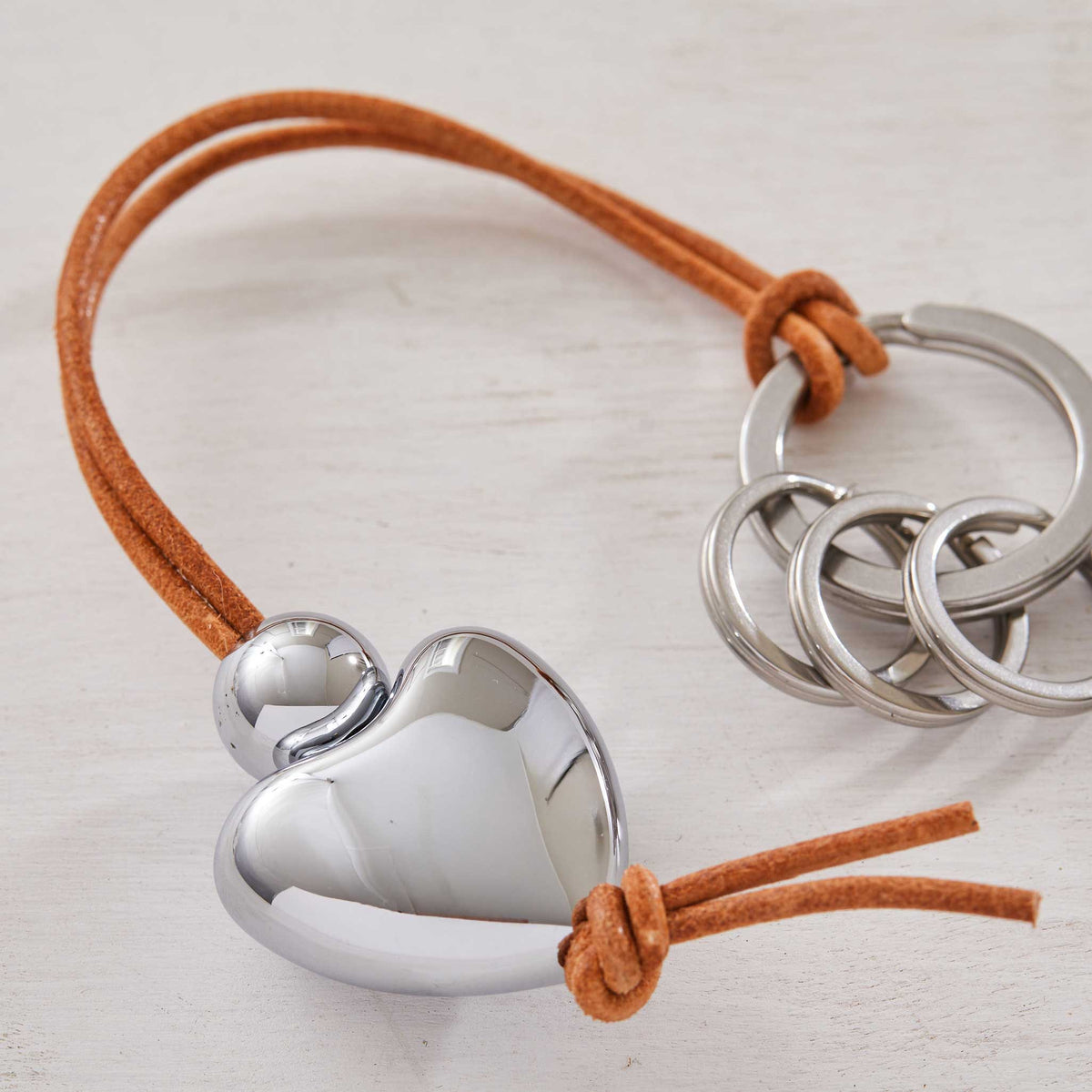 GEORG JENSEN HEART KEY RING