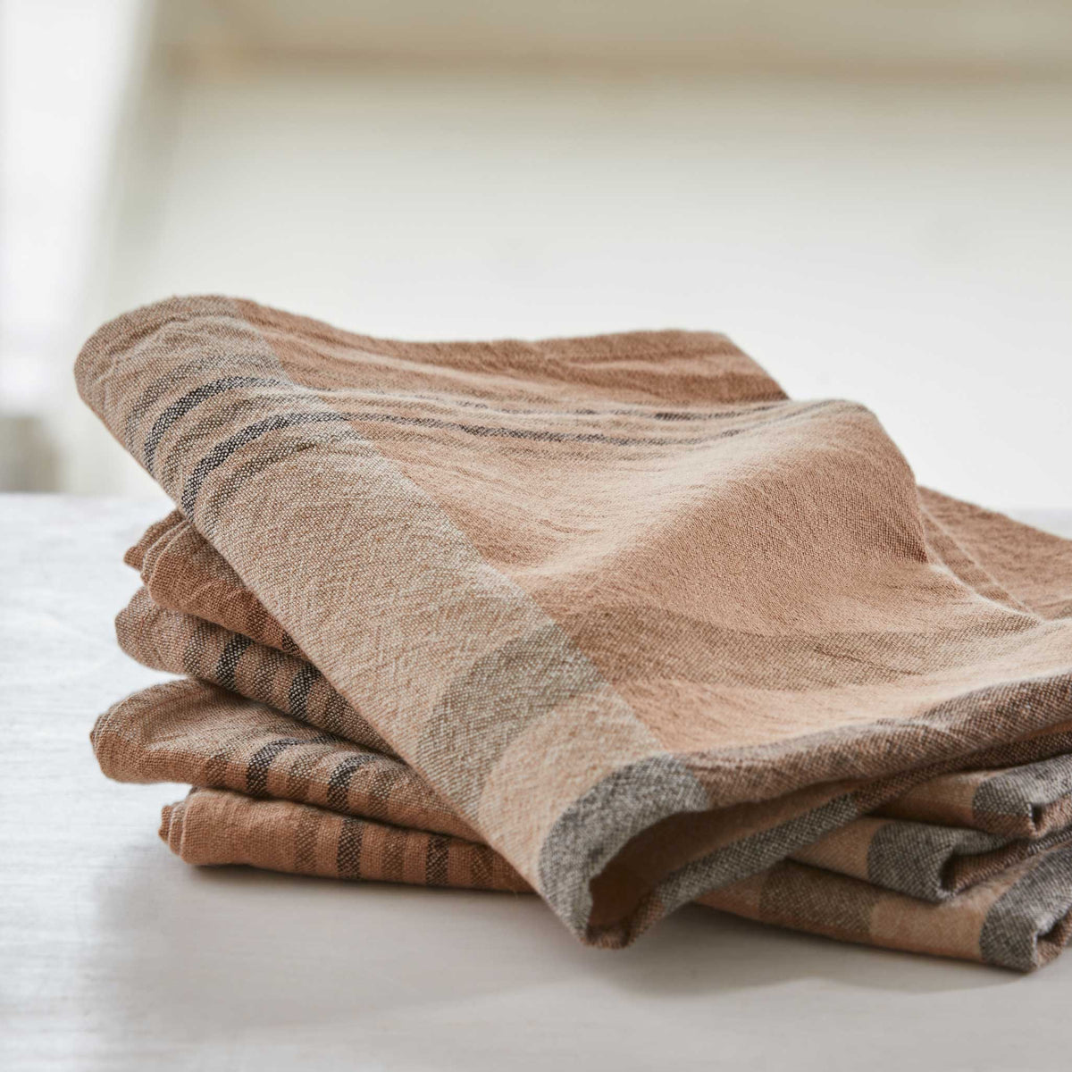 BROWN PLAID KITCHEN CLOTH