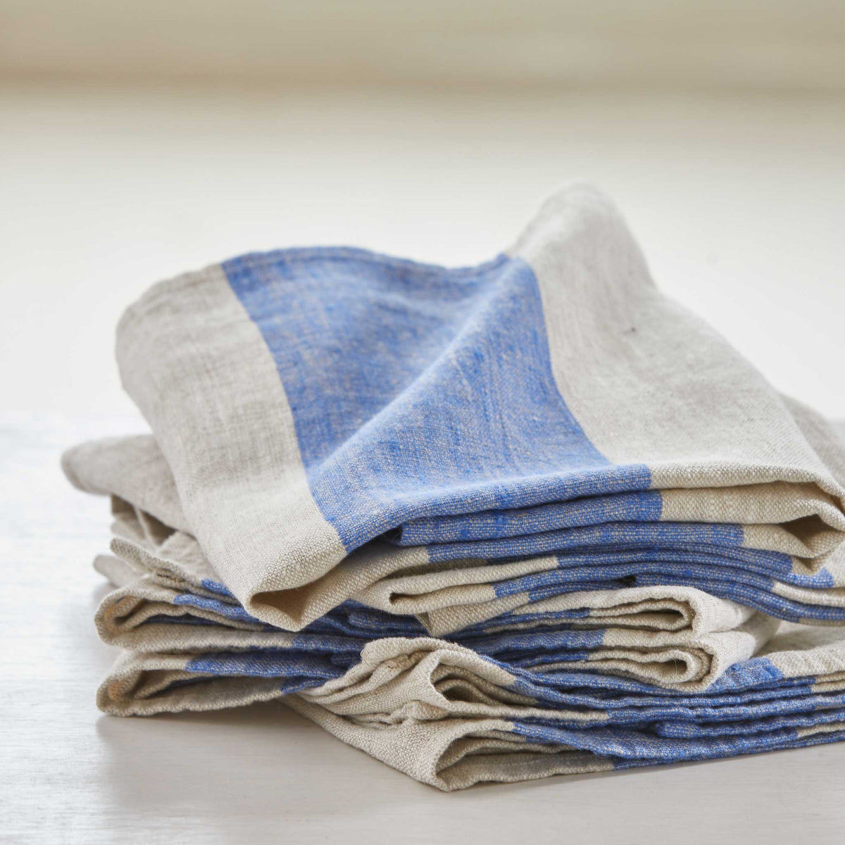 WIDE STRIPE LINEN KITCHEN TOWEL