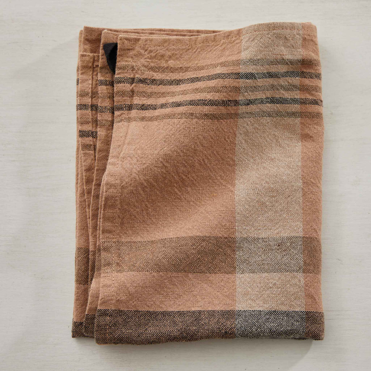 BROWN PLAID KITCHEN CLOTH