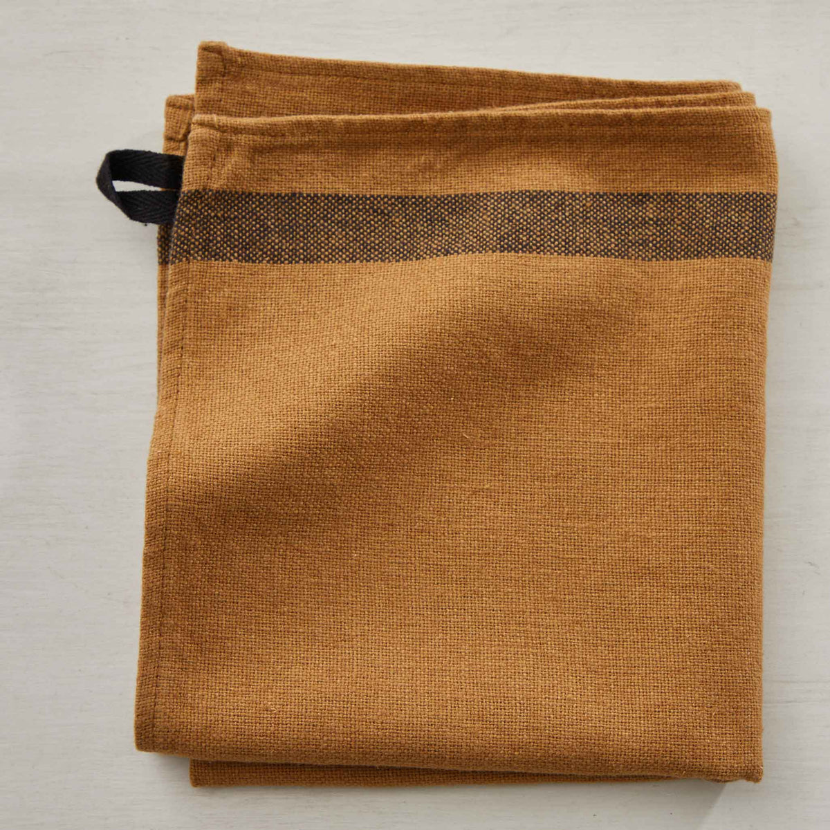 CAMEL/BLACK STRIPE KITCHEN CLOTH