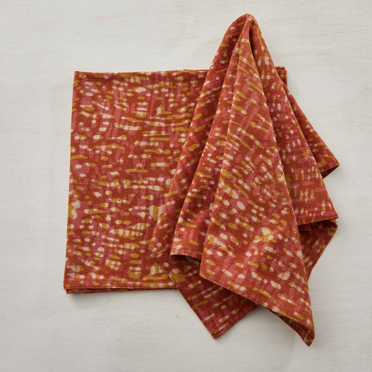 RUSTIC BLOCK-PRINTED COTTON NAPKIN