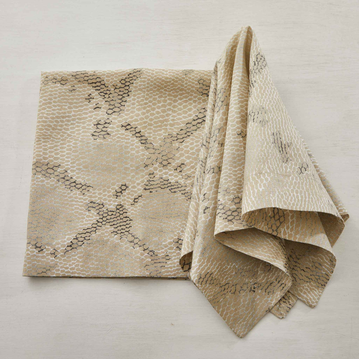 PYTHON-PRINTED LINEN NAPKIN