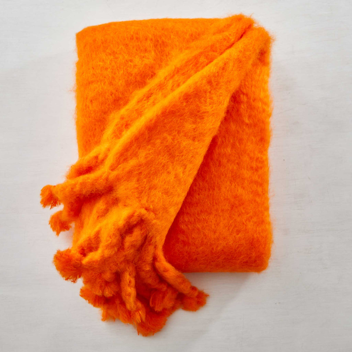 HAND-LOOMED MOHAIR FRINGE THROWS