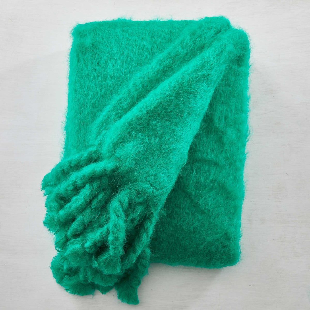 HAND-LOOMED MOHAIR FRINGE THROWS