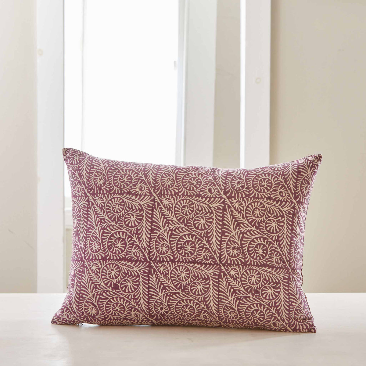 BLOCK-PRINTED and SILK STRIPE PILLOWS