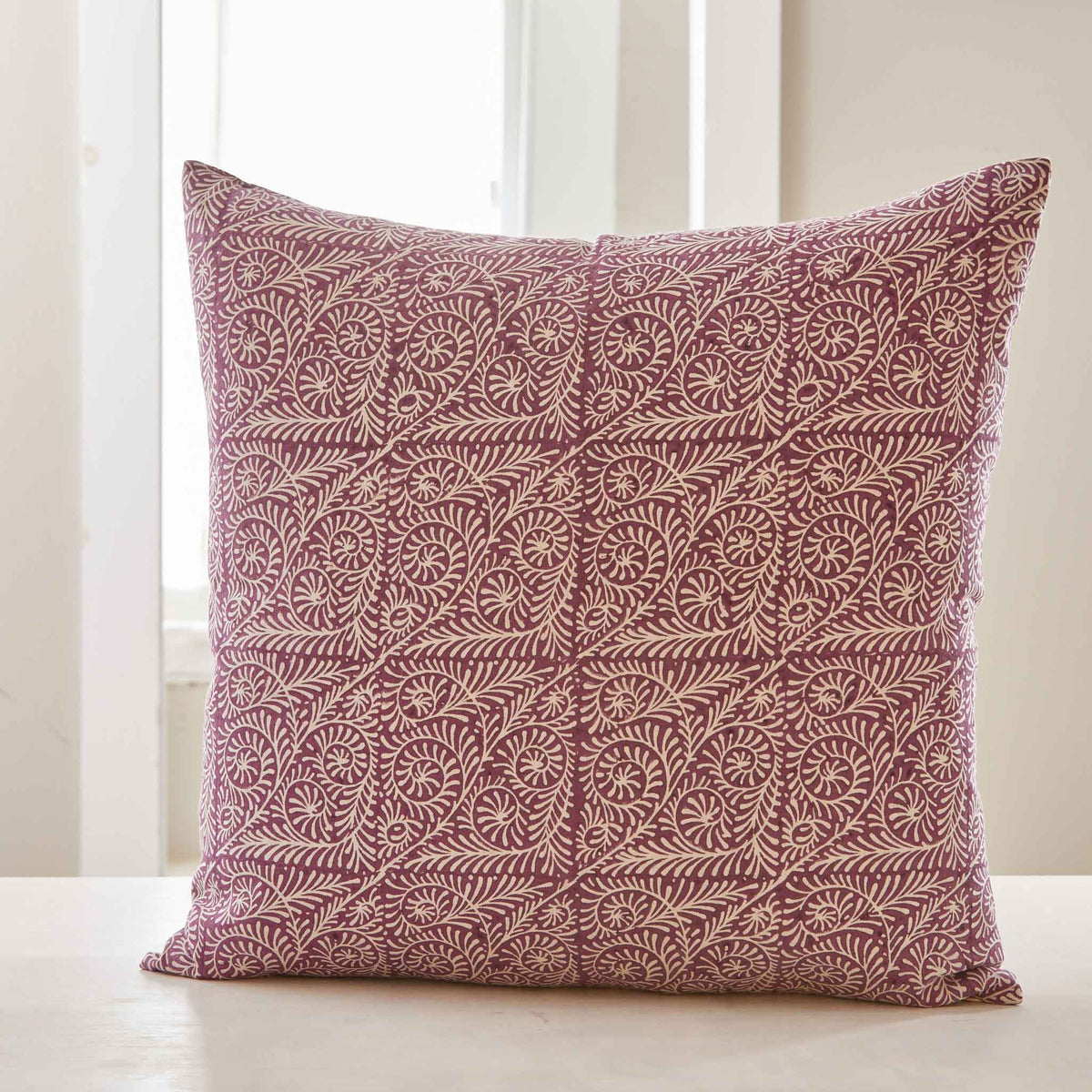BLOCK-PRINTED and SILK STRIPE PILLOWS