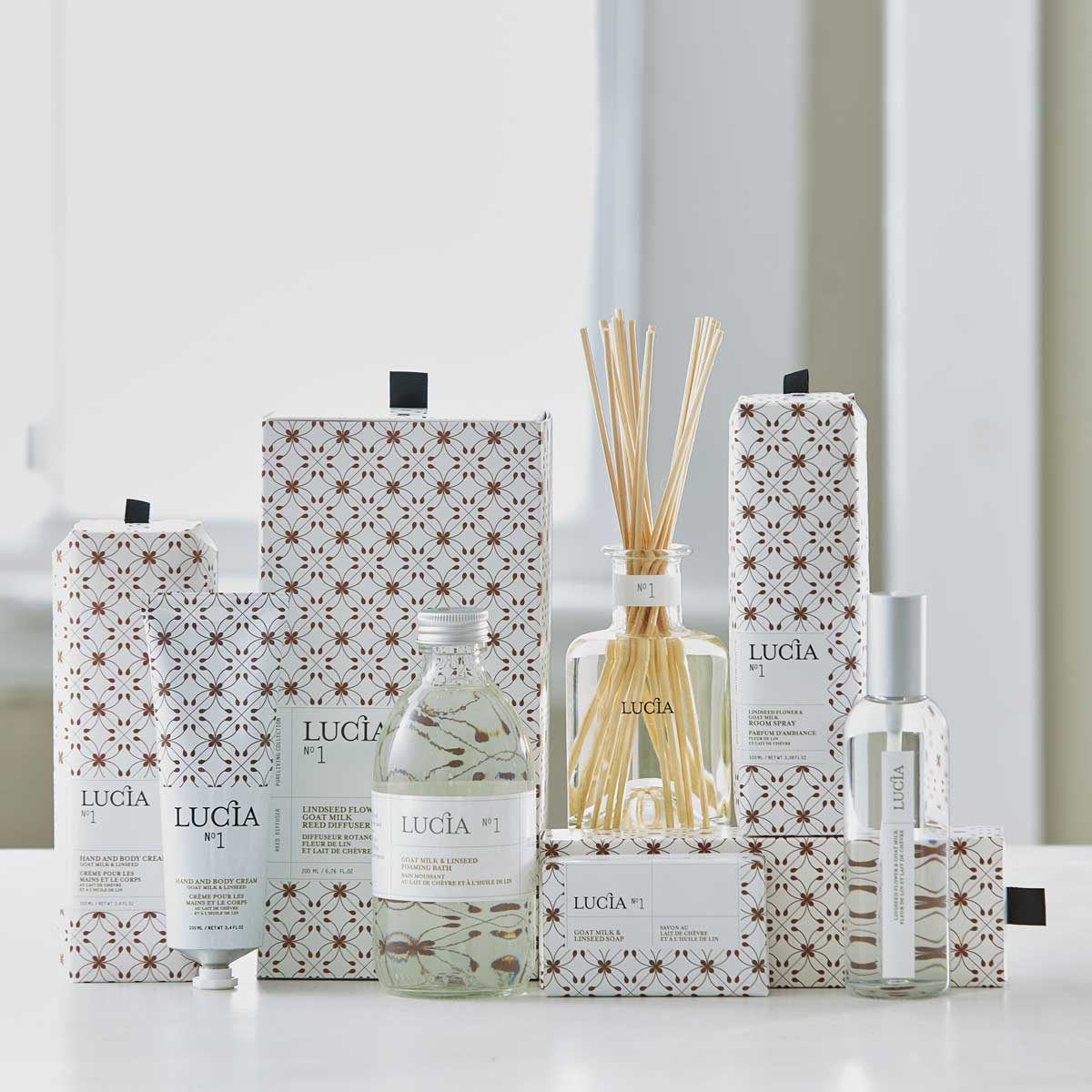 LUCIA BATH, BODY & HOME COLLECTION - LINSEED FLOWER & GOAT MILK - No.1