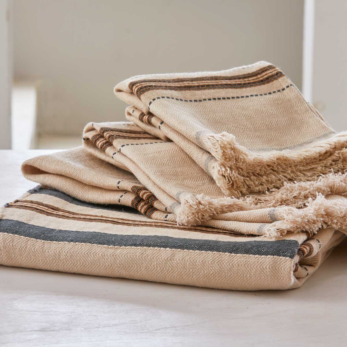 BELGIAN LINEN FOUTAS TINOS STRIPE