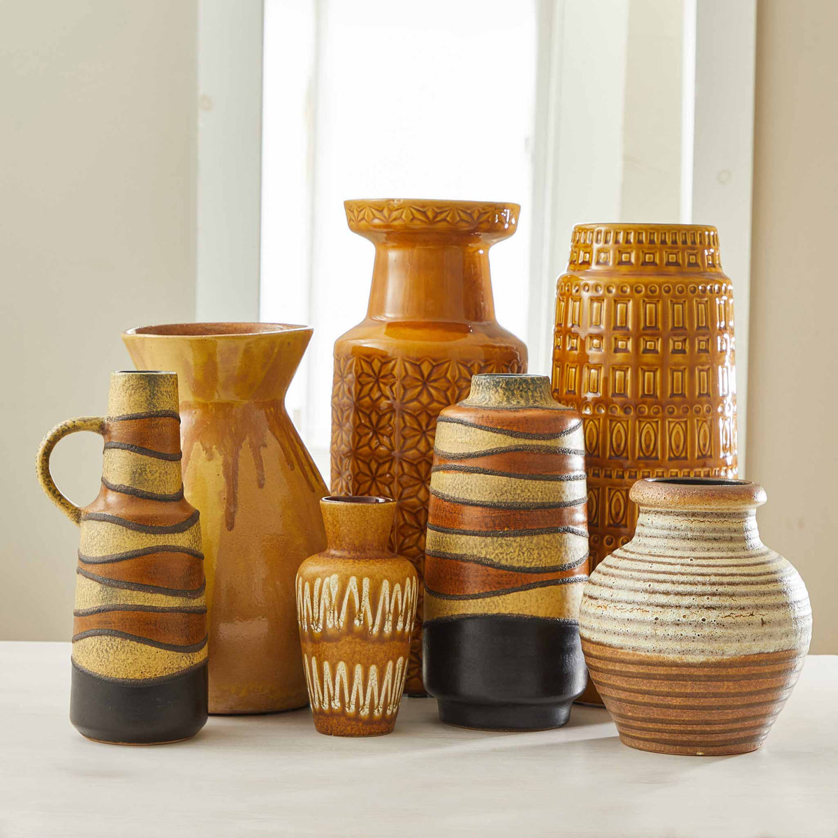 VINTAGE STUDIO POTTERY VESSELS and VASES