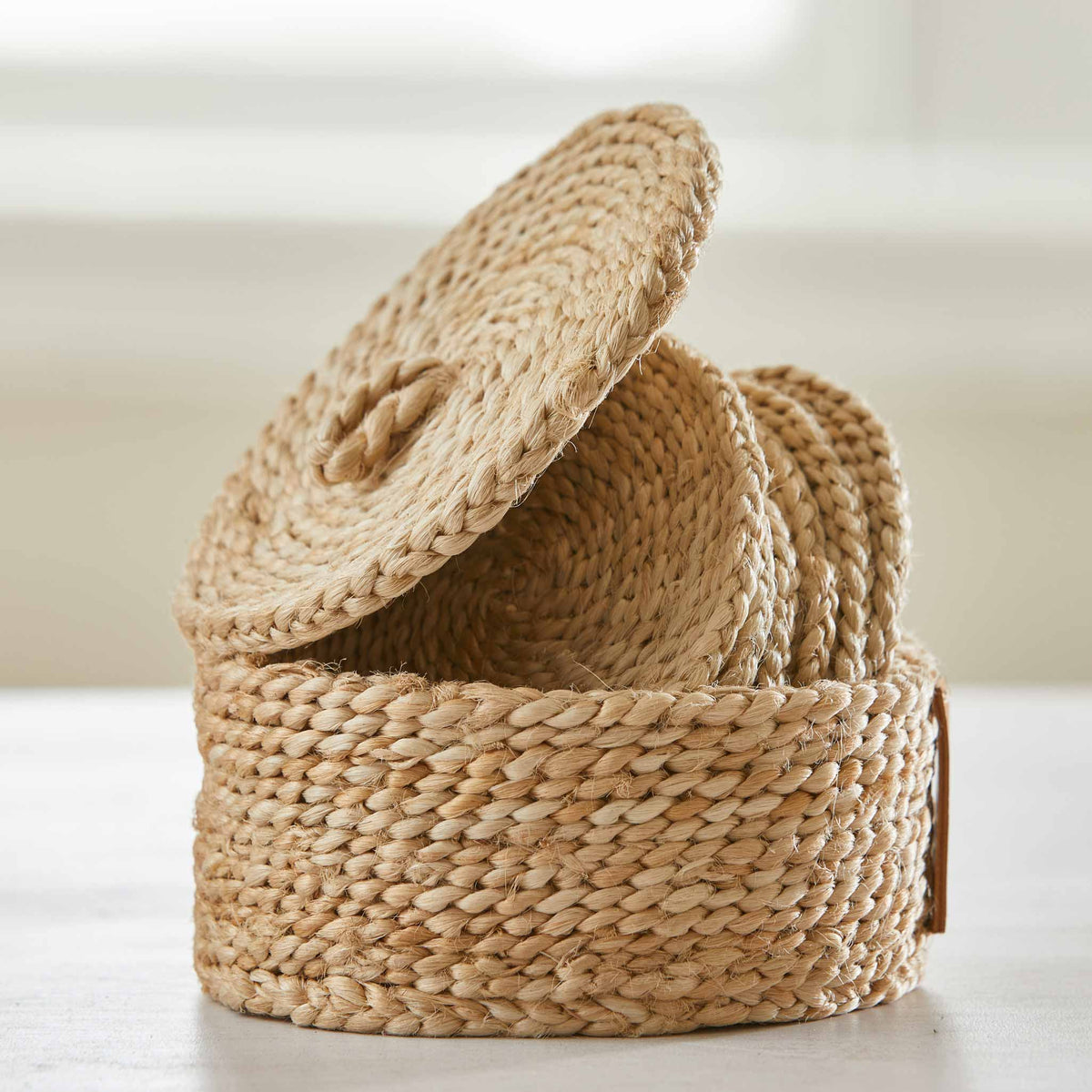 BOXED JUTE COASTER SET