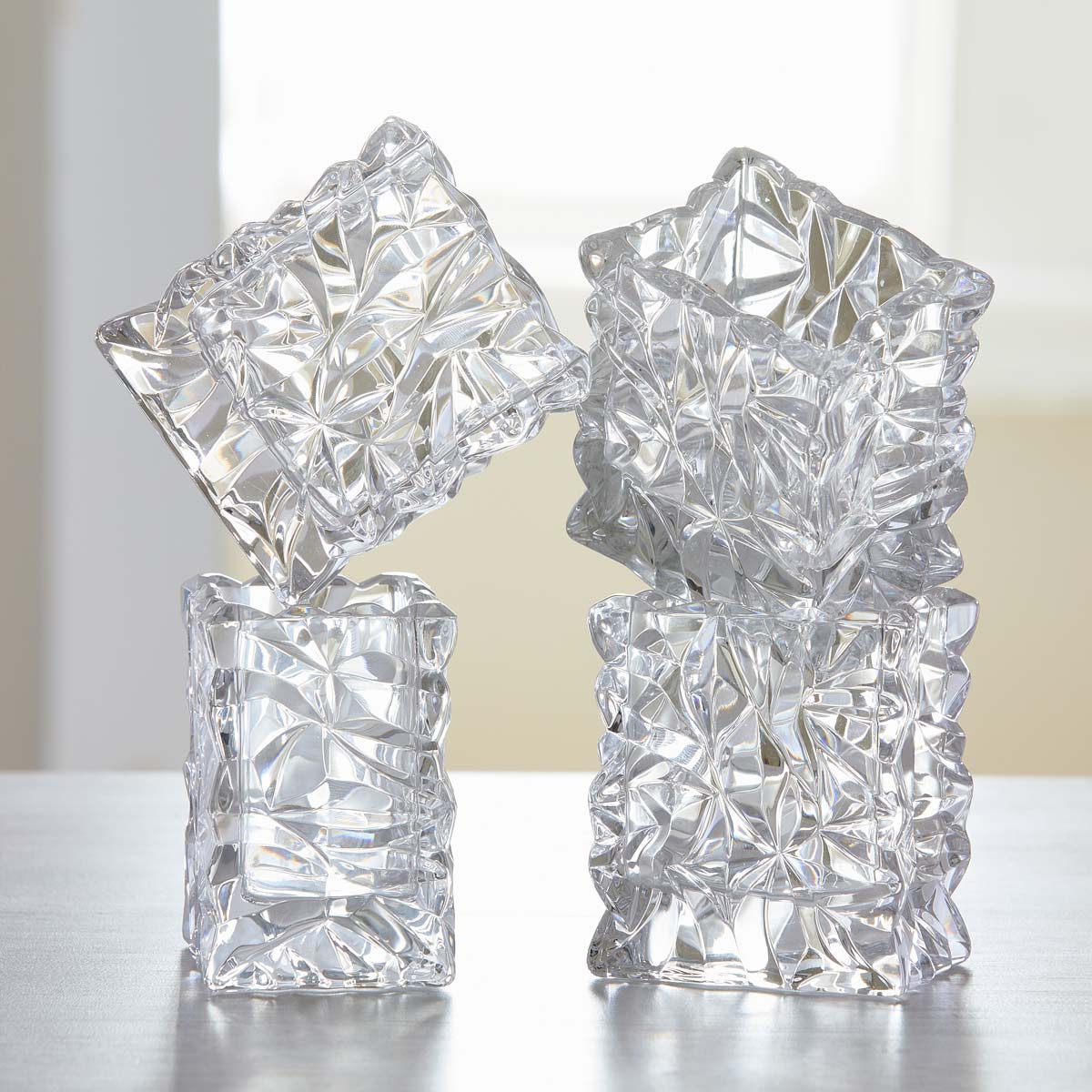 ROSENTHAL CRYSTAL BAG VASE/VOTIVE HOLDER