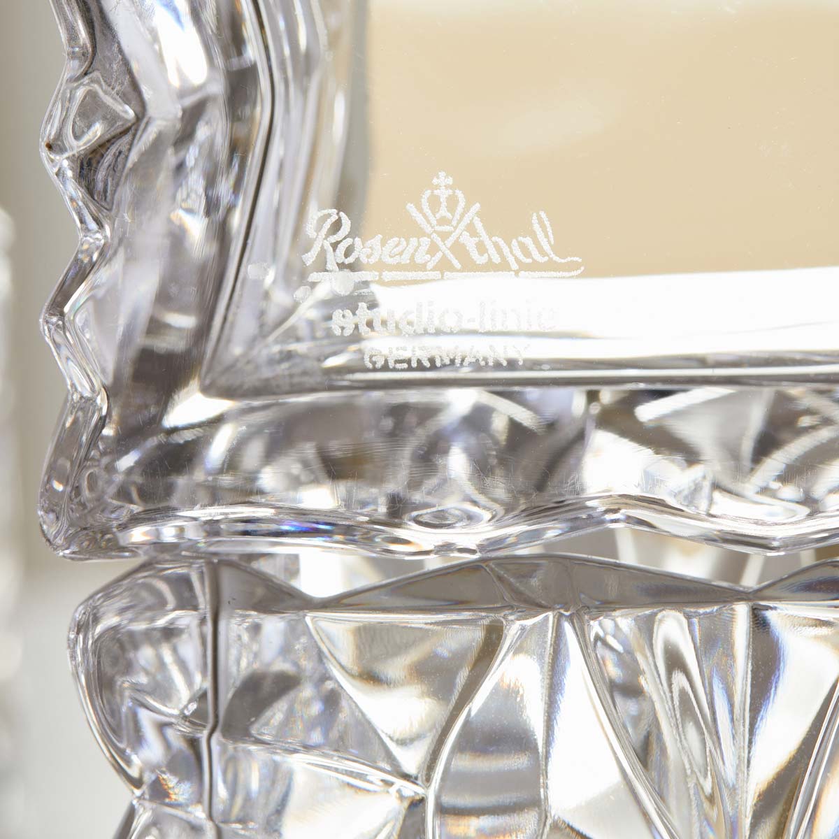 ROSENTHAL CRYSTAL BAG VASE/VOTIVE HOLDER