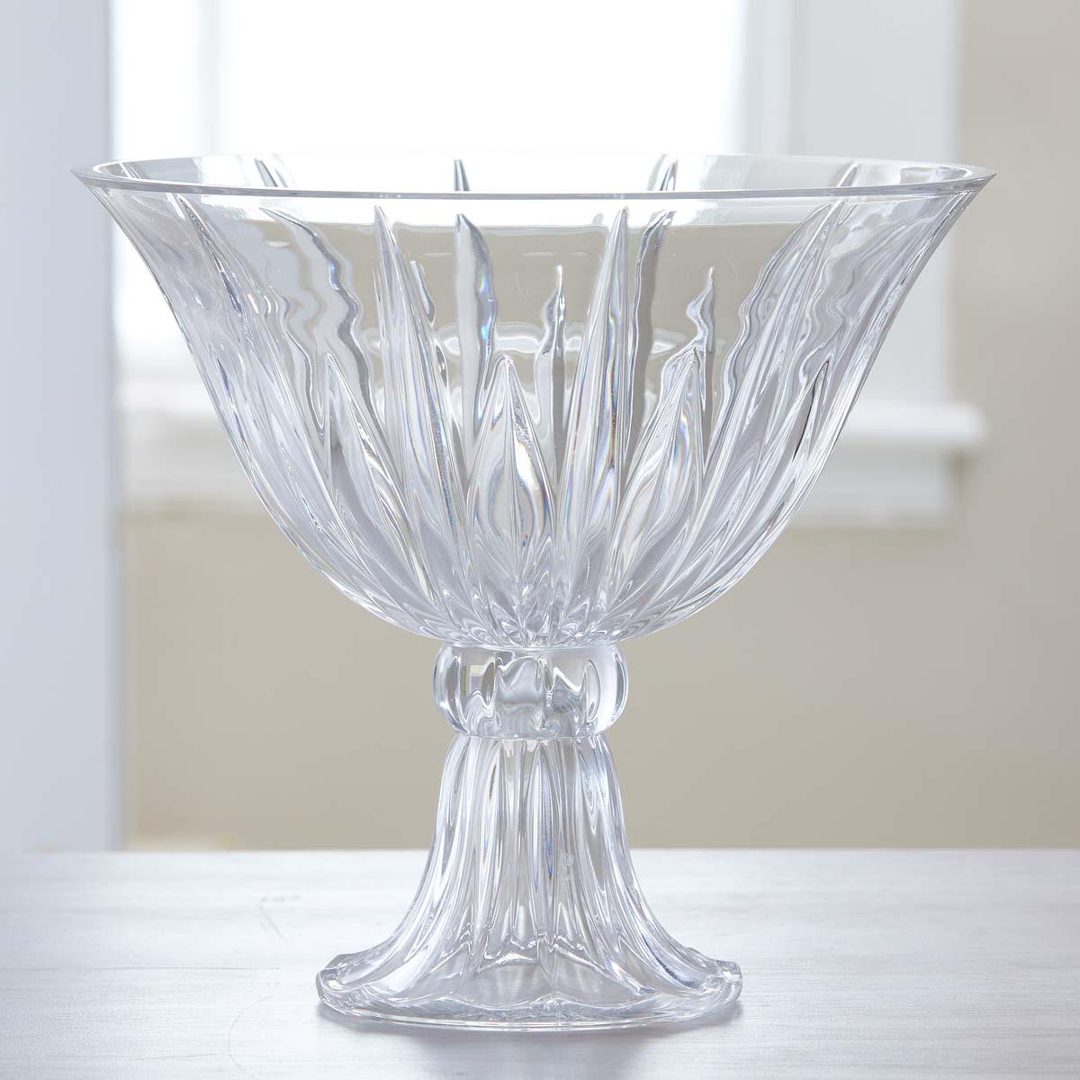 VINTAGE CRYSTAL PEDESTAL BOWL