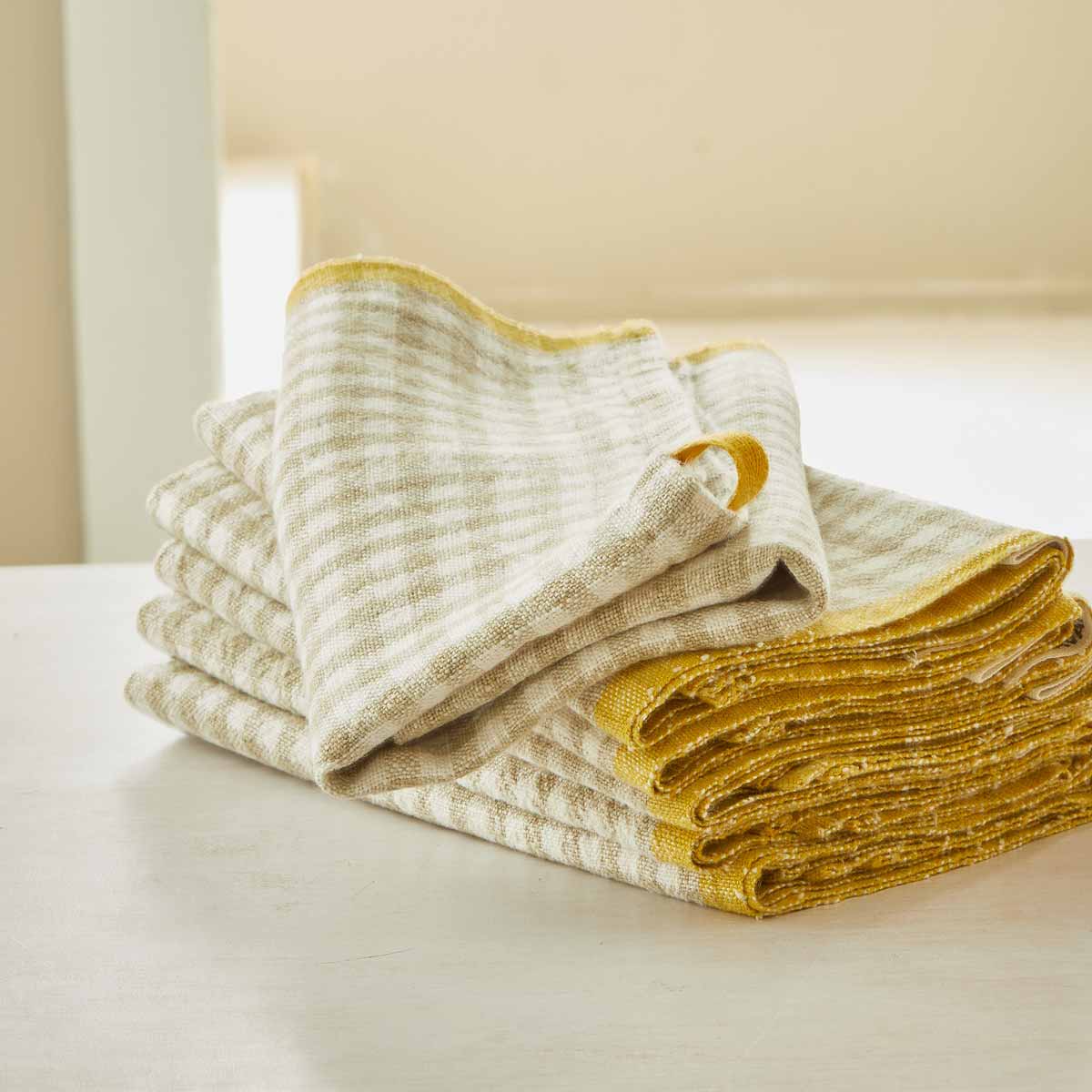 GINGHAM LINEN KITCHEN TOWEL