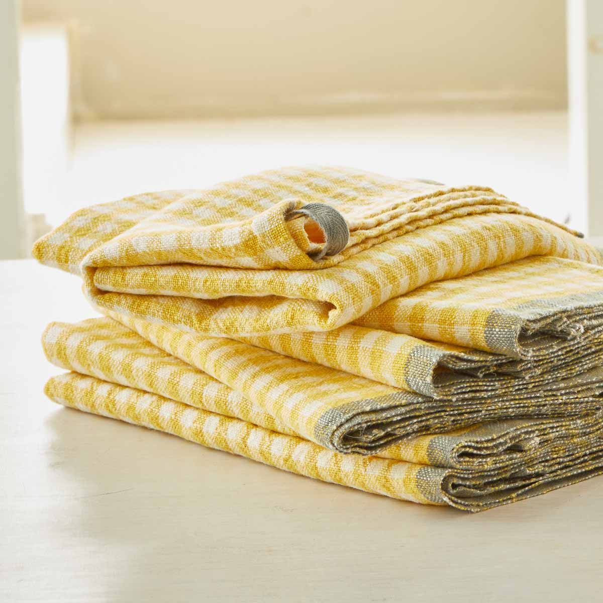 GINGHAM LINEN KITCHEN TOWEL