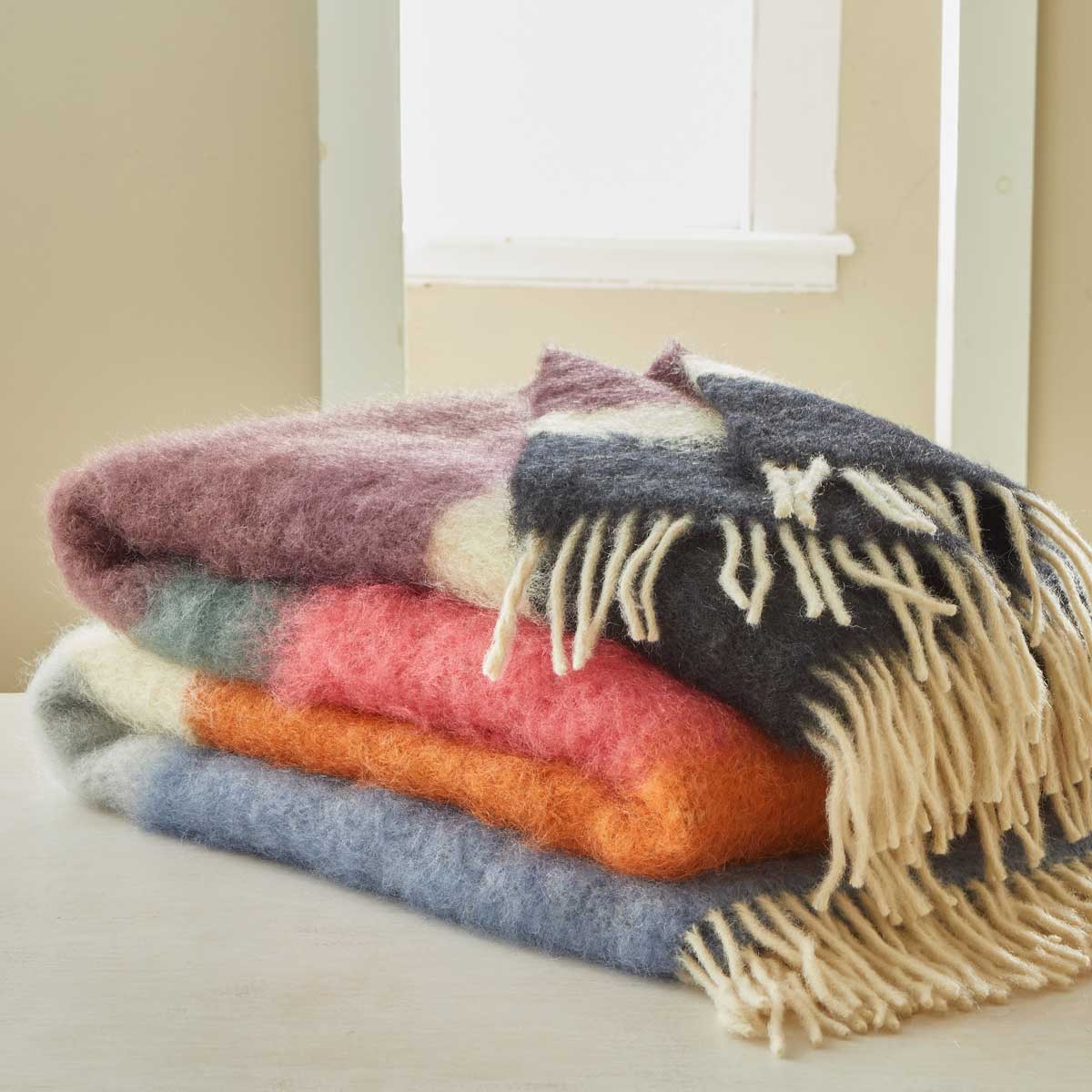 HAND LOOMED MOHAIR THROW