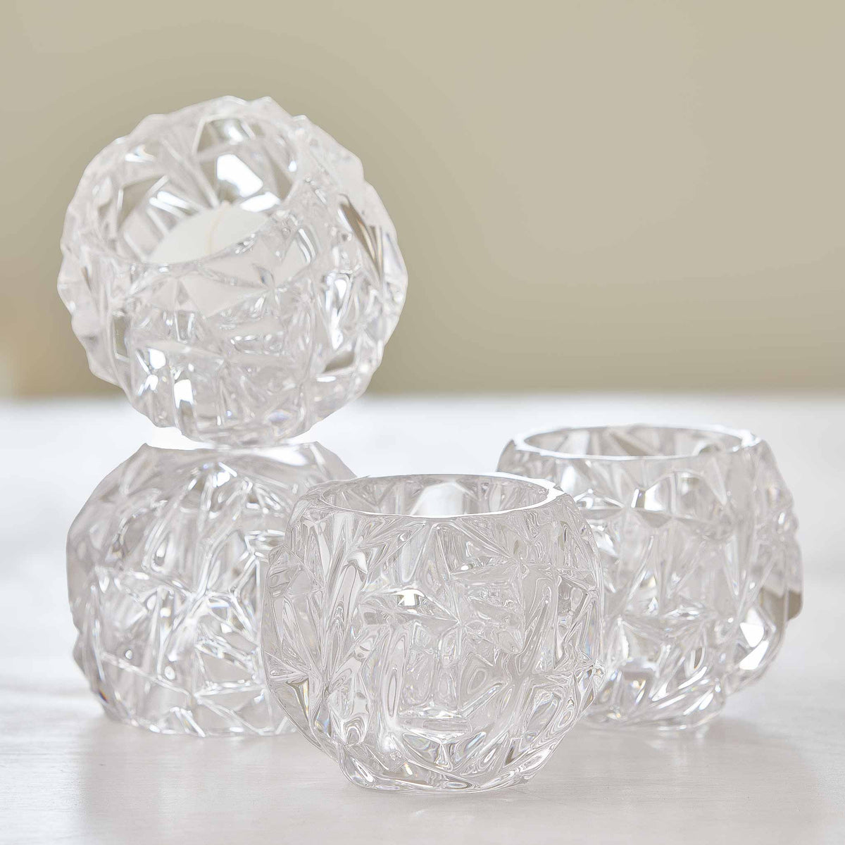 VINTAGE TIFFANY ROCK-CUT VOTIVE HOLDER