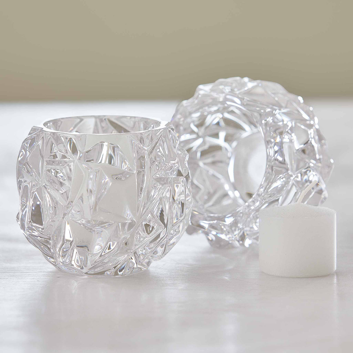 VINTAGE TIFFANY ROCK-CUT VOTIVE HOLDER