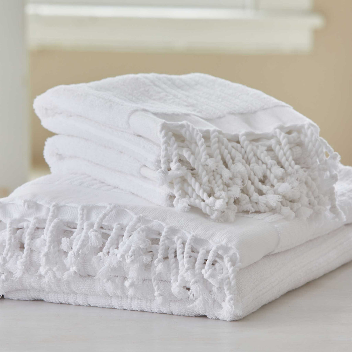 HAND-LOOMED RIBBED TERRY TOWELS