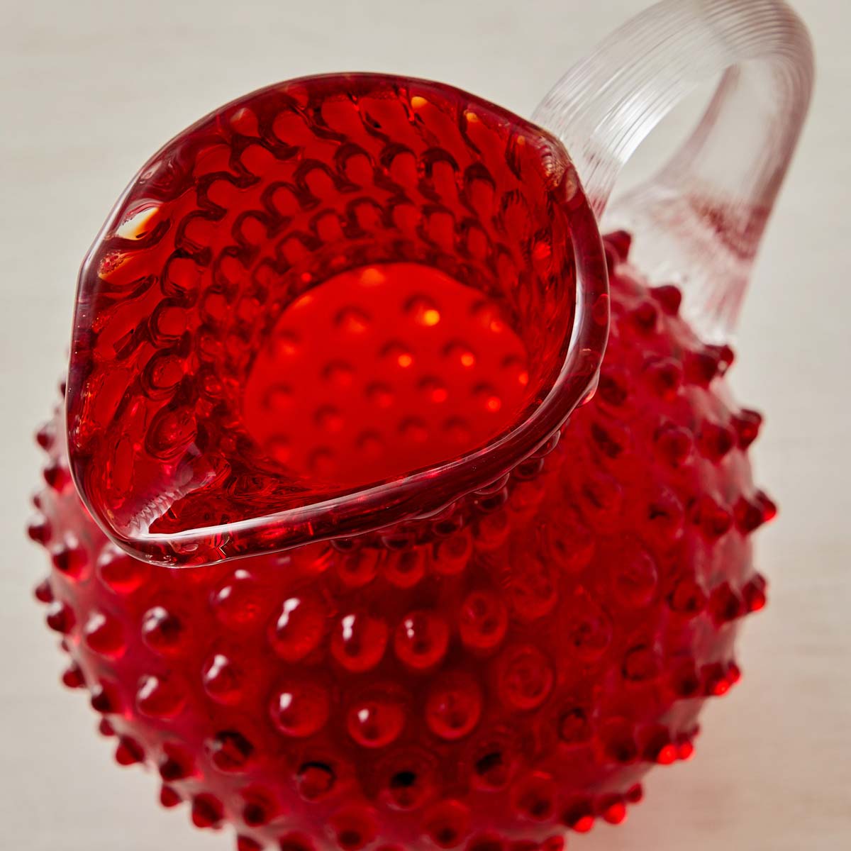 CRYSTAL HOBNAIL PITCHERS