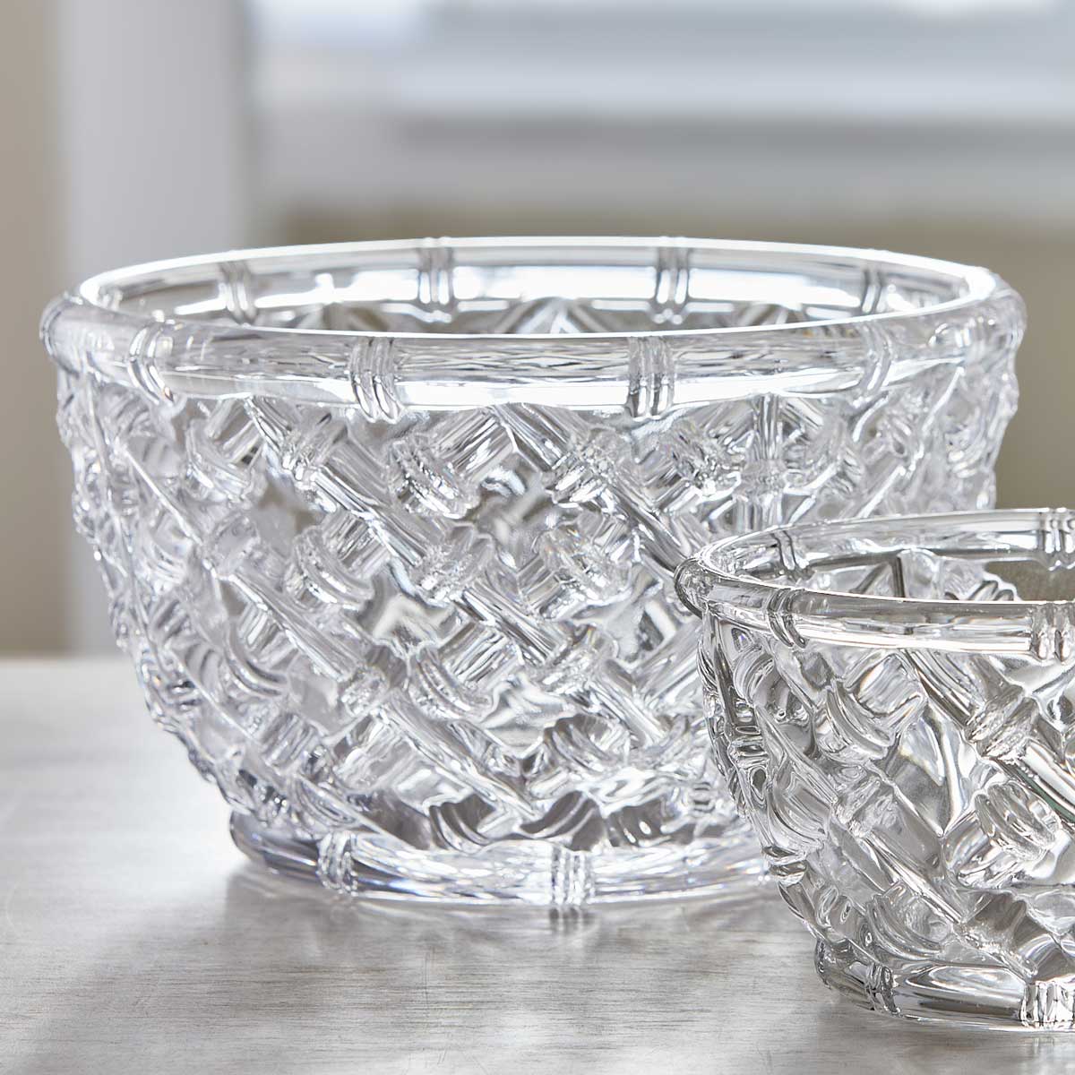 VINTAGE TIFFANY BAMBOO CRYSTAL BOWLS