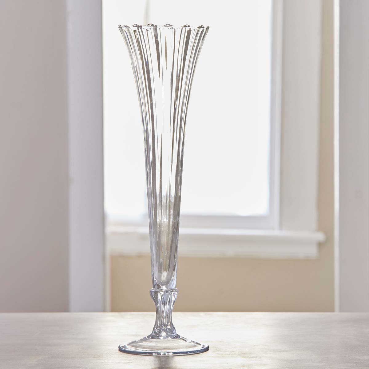 VINTAGE TALL BLOWN GLASS VASE