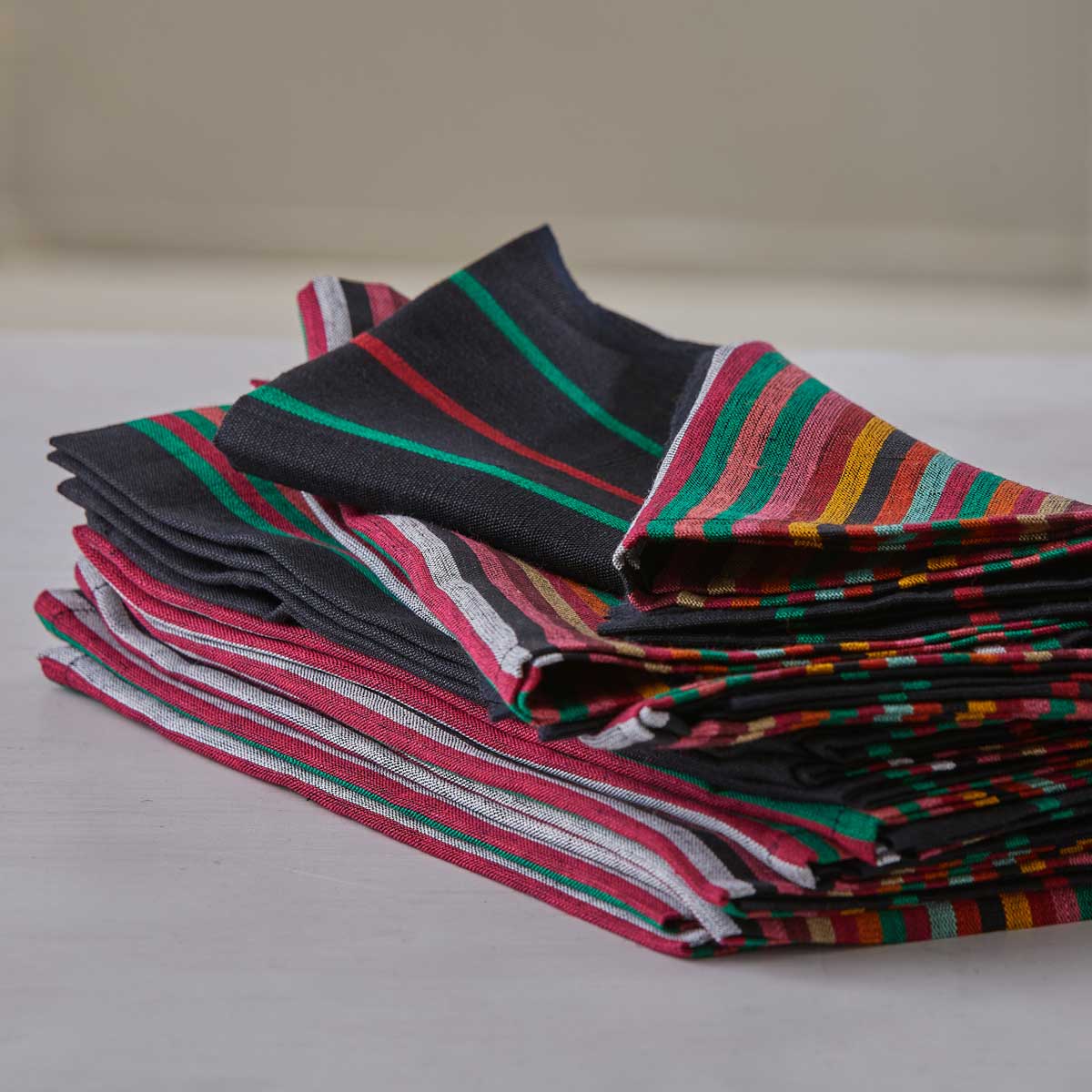 MULTI-STRIPE LINEN NAPKIN