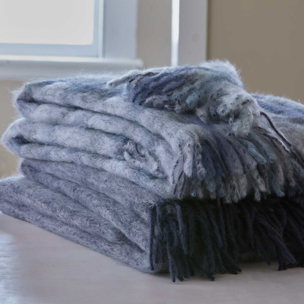 HAND-LOOMED MOHAIR THROWS