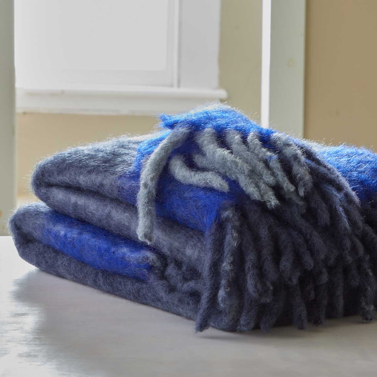 HAND-LOOMED MOHAIR THROW