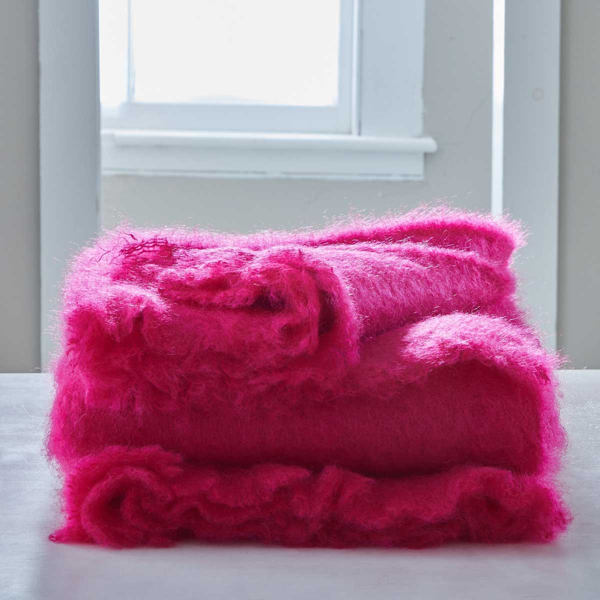 HAND-LOOMED MOHAIR THROW