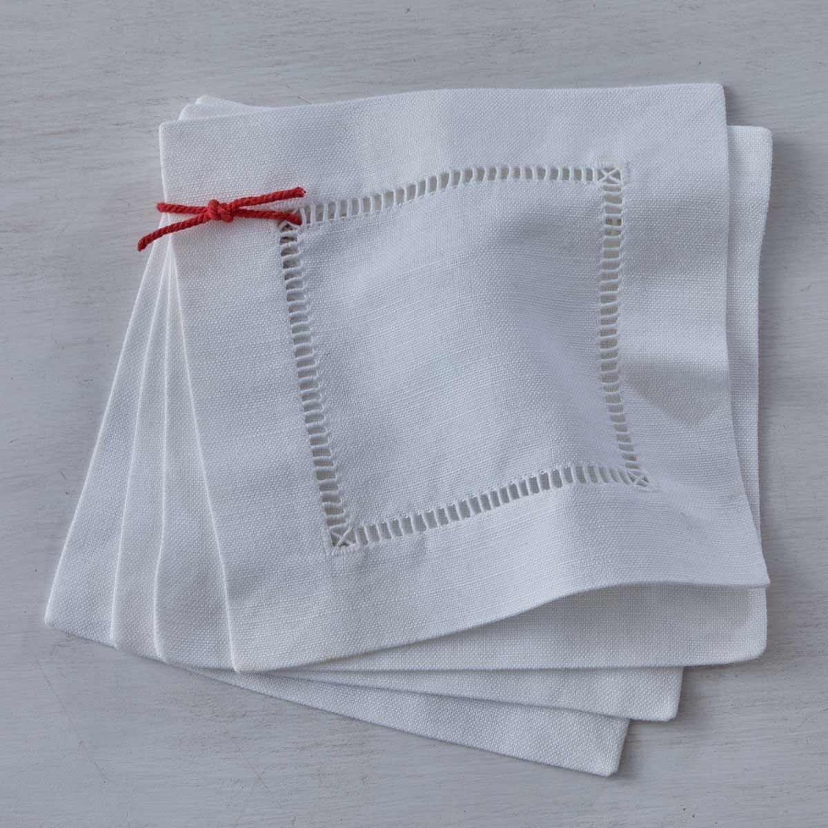 LIBECO LINEN COCKTAIL NAPKINS - SET of 4