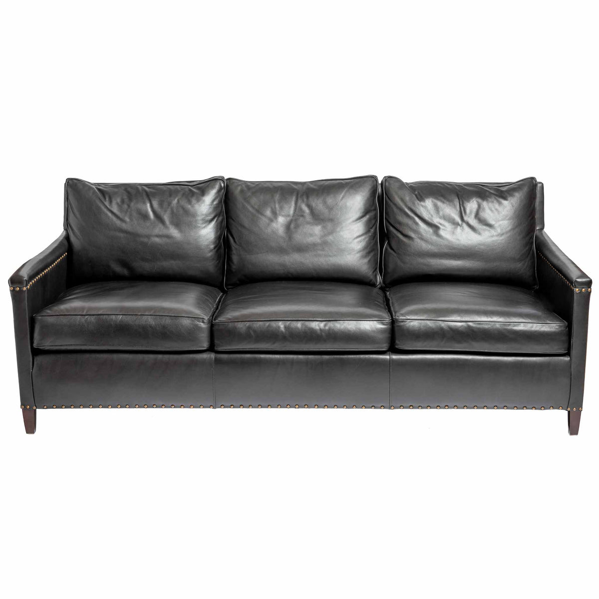 Black leather sofa S1 F35