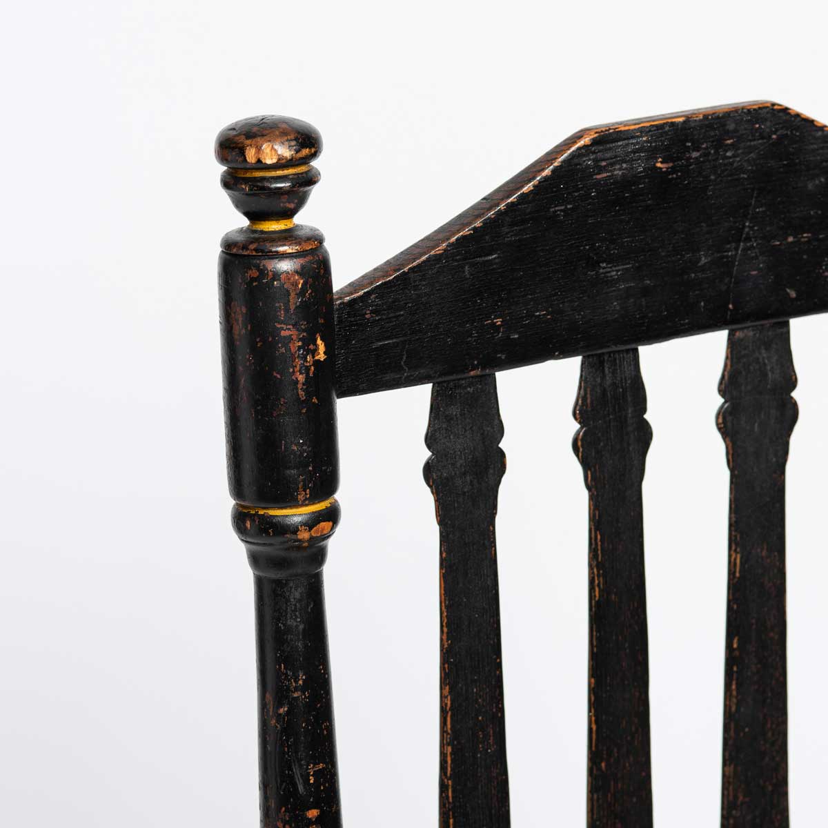 LATE 19th CENTURY EBONIZED RUSH SEAT CHAIR