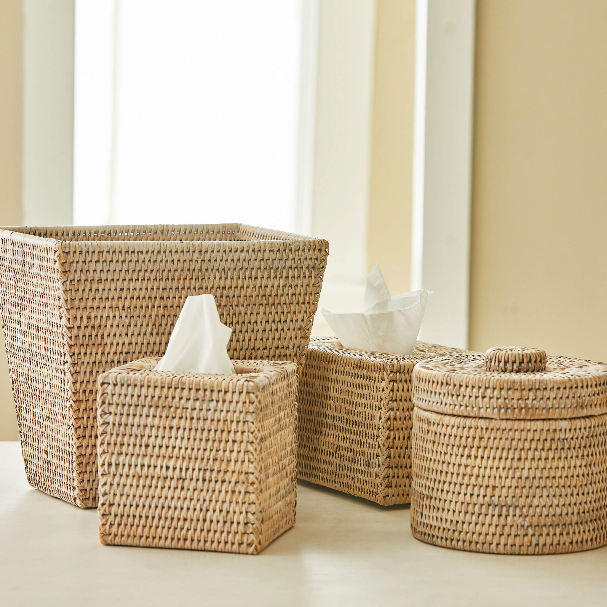 RATTAN TOlLET ROLL BOX - Privet House Supply