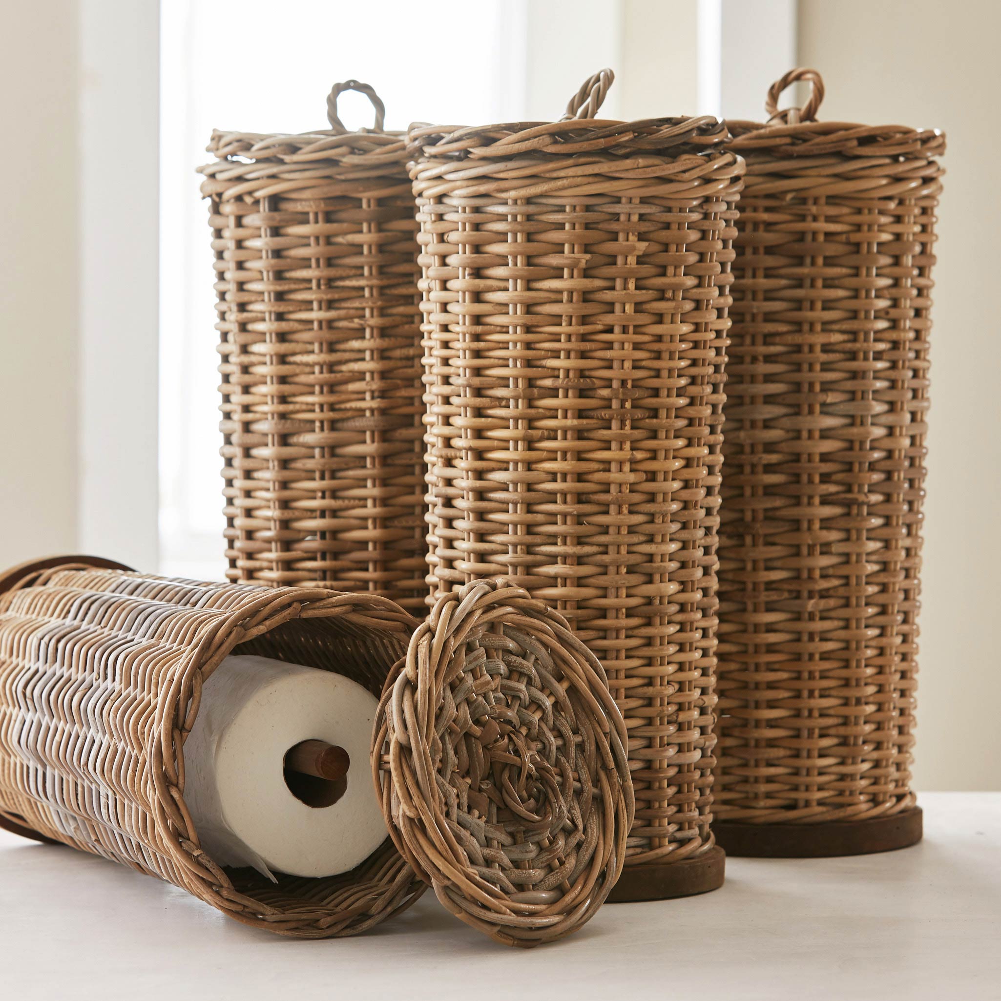 RATTAN TISSUE BOX COVER - Privet House Supply