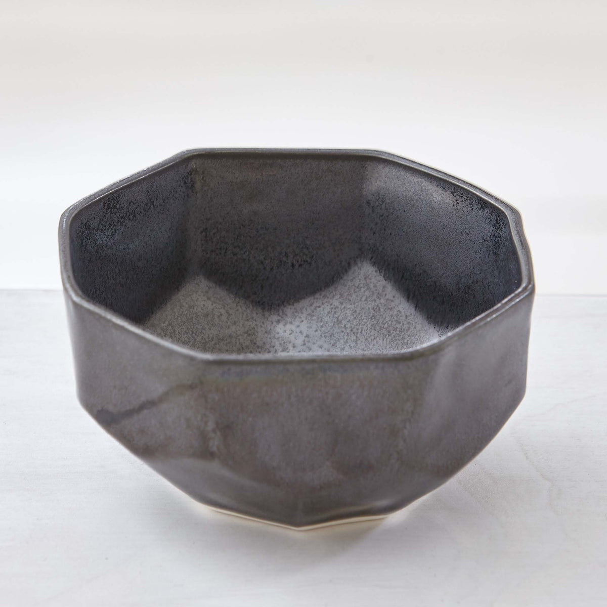 HANDCRAFTED FACETED CERAMIC BOWLS