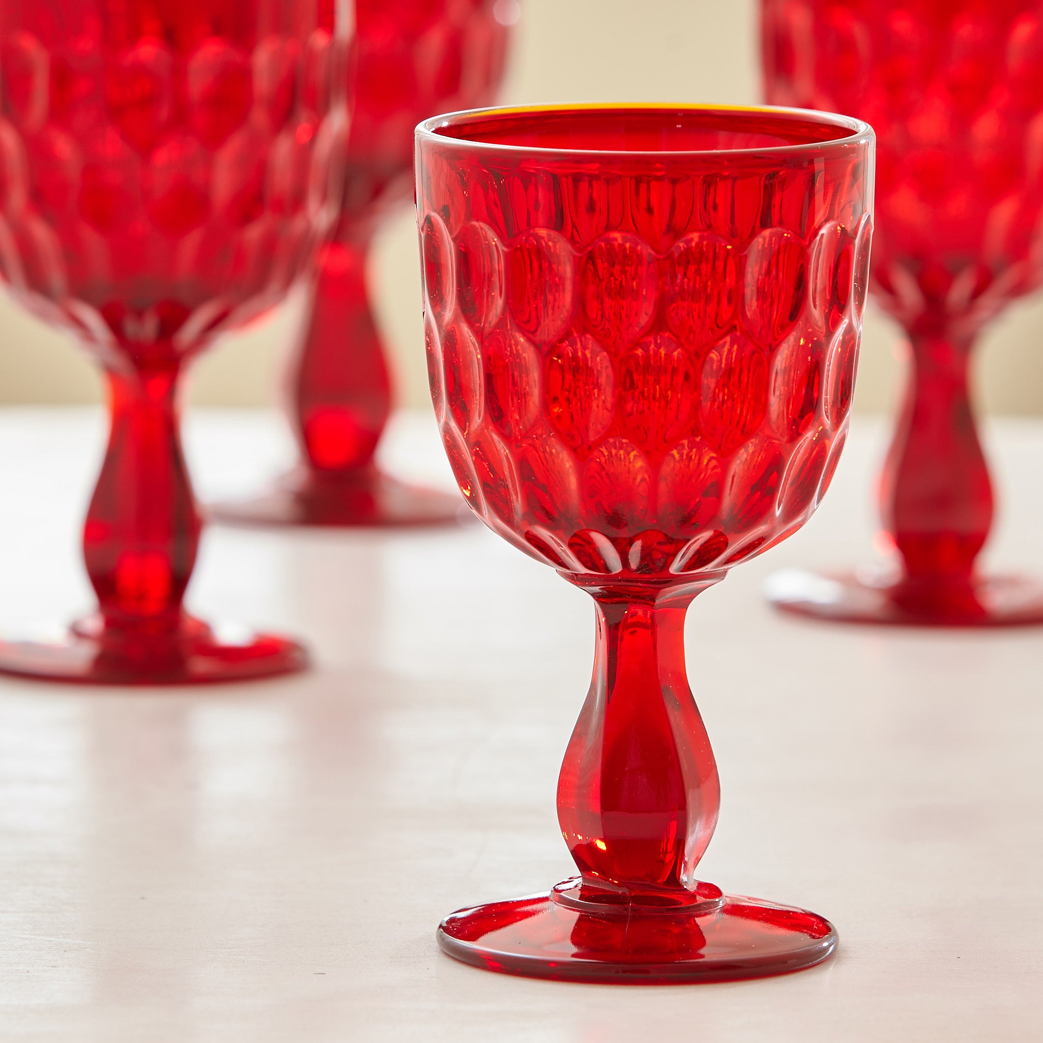 VINTAGE RED FENTON GOBLET